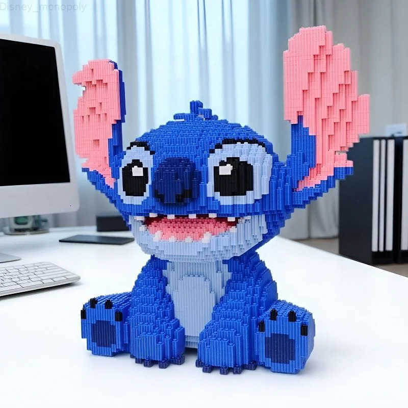 Disney Cute Stitch Building Blocks Kids Toys Small Particle Bricks for Boys and Girls Birthday Gifts Childrens Assembled Toy Models H251218