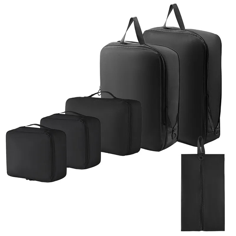 Travel Set Storage 6-piece Set Travel Storage Bag Waterproof Wash and Makeup Bag Clothing Shoes Underwear Lugga 251218