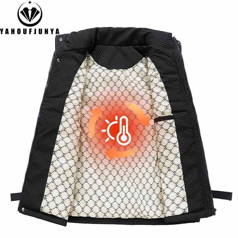 8XL Autumn Winter Men Warm Stand Collar Vest Men Outdoor Casual Sleeveless Windproof Fashion Loose Brand Zipper Vest Male CoatG251218