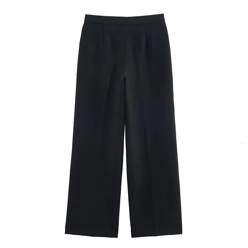 Womens Suit Pants TwoPiece Set Buckle Decoration Long Sleeve Blazer Coat StraightLeg 2 Pieces Sets Chic Woman Outfits 251213