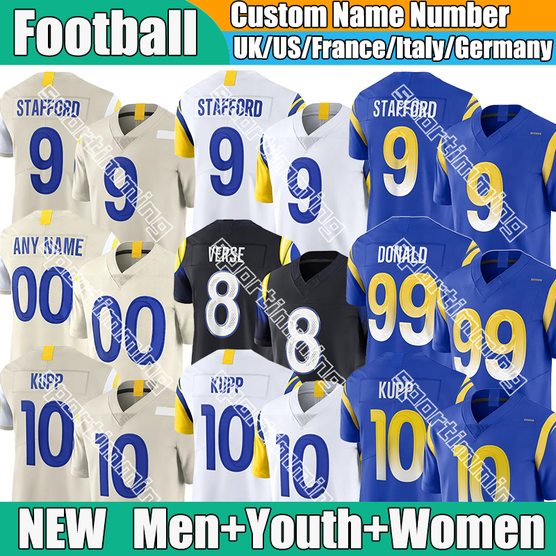 Los Angelescity RamsS Jersey Stafford Nacua Donald Verse Adams Williams Garoppolo Football Jerseys