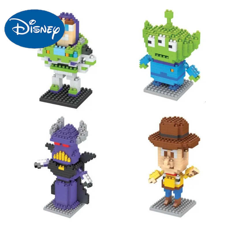 Disney Toy Story Micro Building Blocks Alien Woody Buzz Lightyear DIY Puzzle 3D Model Mini Brick Figures Toy For Kid Christmas Gift H2512181