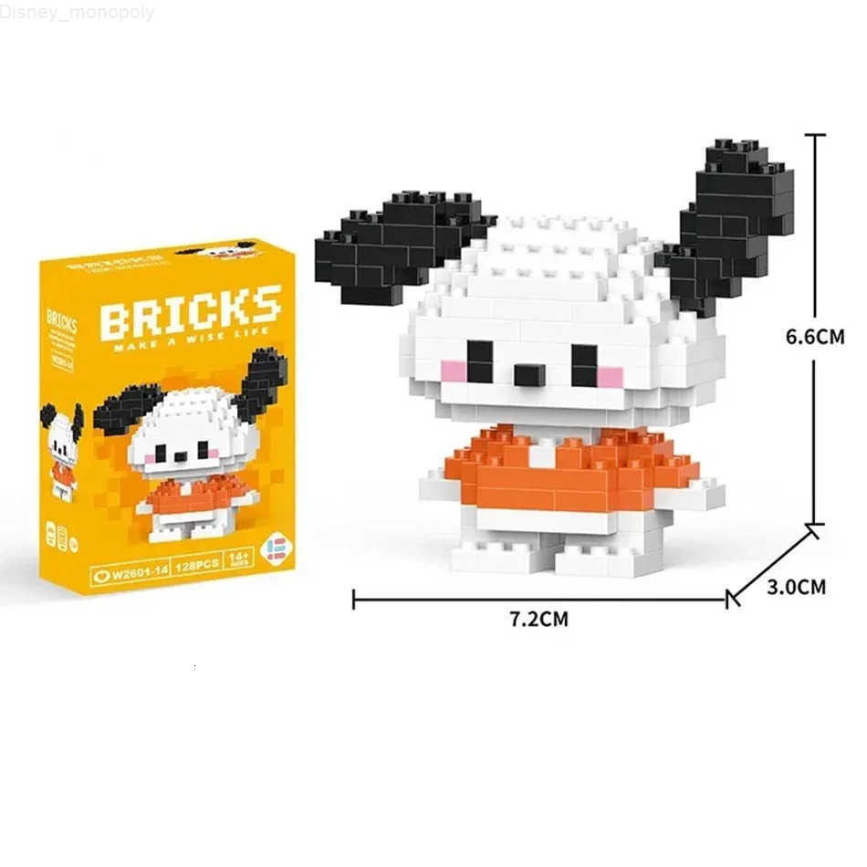 Disney LiLo Stitch Toys Building Blocks Pikechu lega Anime Cartoon Character Model Building Blocks Toy for children Gift H2512181