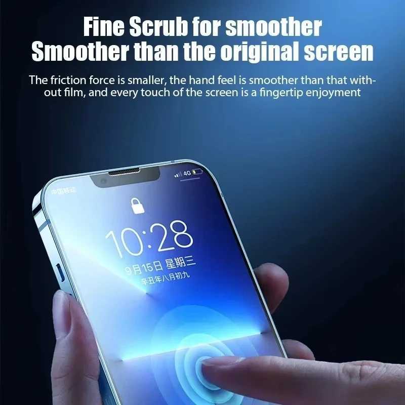 1-4Pcs Matte Screen Protector For iPhone 16 14 13 12 11 15 Pro Max Mini XS X XR 7 8 14 15 16 Plus 7 8 SE 2022 Tempered Glass G251218