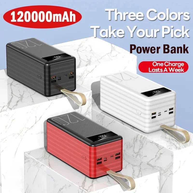 New 120000mAh 66W Fast Charging Portable Power Bank Ultra-large Capacity Mobile Power Phones Backup Power for for C251218
