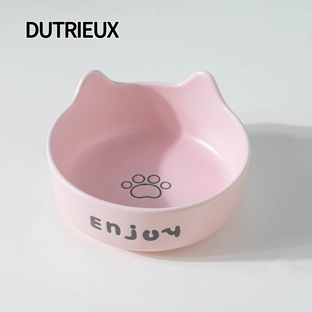 H1901 Tall ceramic cat and dog bowl, neck-protecting slow feeder with anti-choking design, spill-resistant pet bowl (suitable for cross-border e-comme