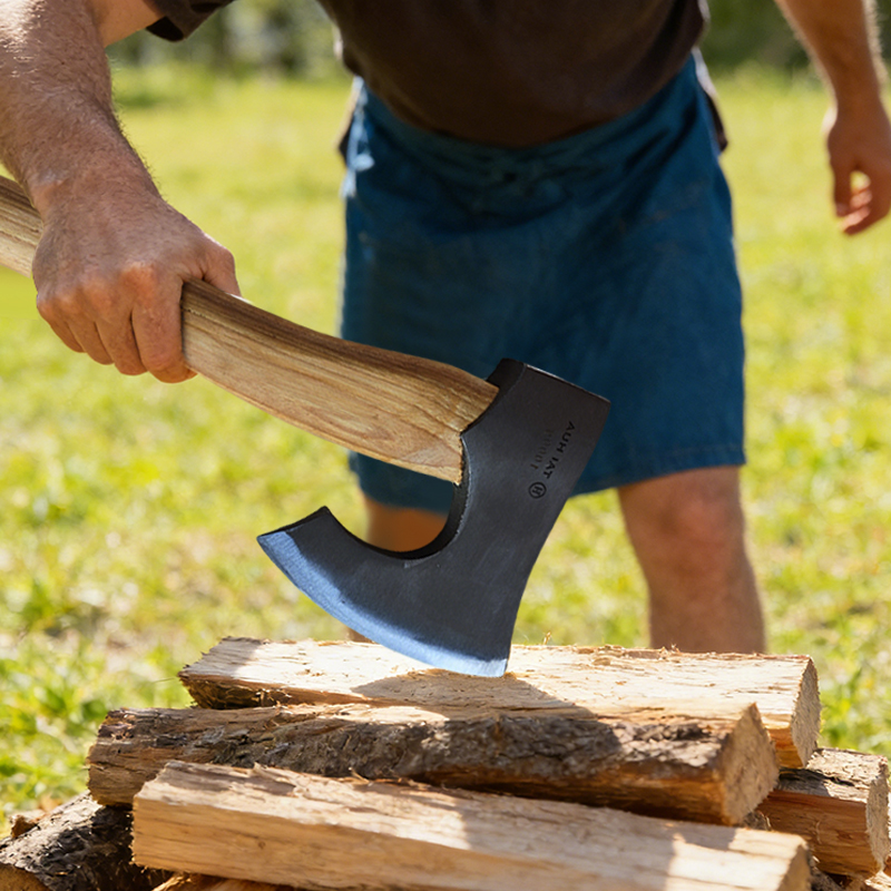 Carving Axe AX6 - Forged Camping Axes & Hatchets - Wood Chopping Axe, Hand Gardening Axes for Splitting
