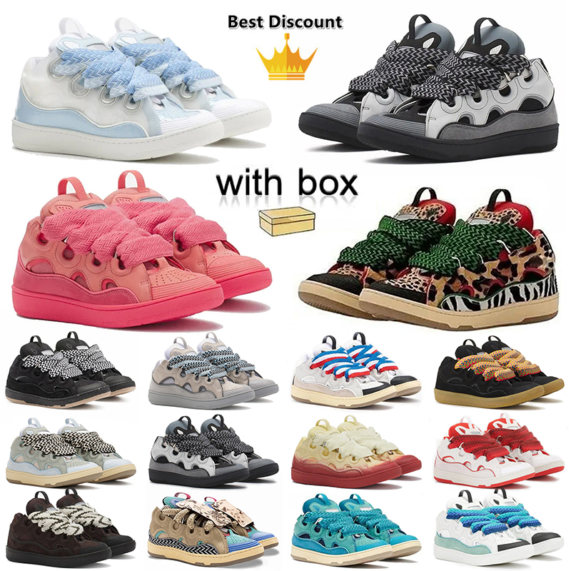 With Box Embossed Calfskin Dress Shoes Designer Curb Sneakers lavinscurb shoe Cotton Stretch for Mens Women Luxury Trainers Sneakers Eur 35-46