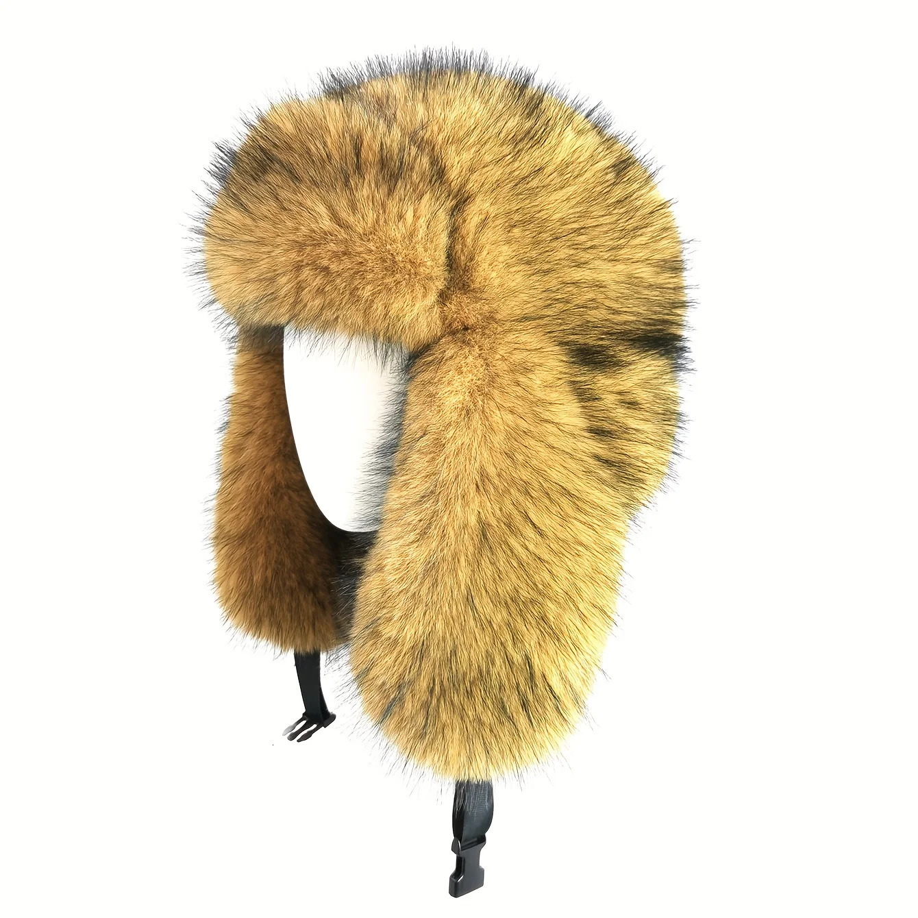 Vintage Faux Fur Ushanka - Warm Ear Flap Hat for Skiing Hiking Daily Use Durable Classic Style with Hook-and-Loop Closure 251218