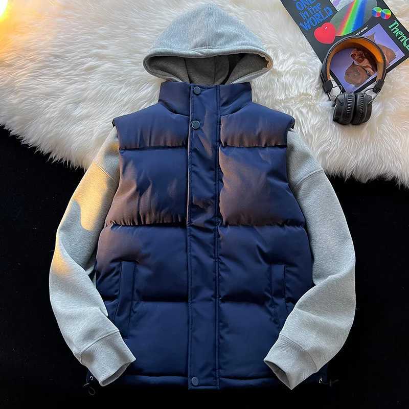 Autumn Winter Thickened Cotton Padded Vest Mens Lightweight Stand Collar Sleeveless Jacket Outdoor Wear Warmth Sporty WaistcoatG251218