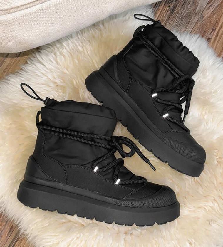 2025 new versatile comfortable snow boots men's design sense outdoor hiking shoes winter fleece thickened cotton shoes Martin boots for men