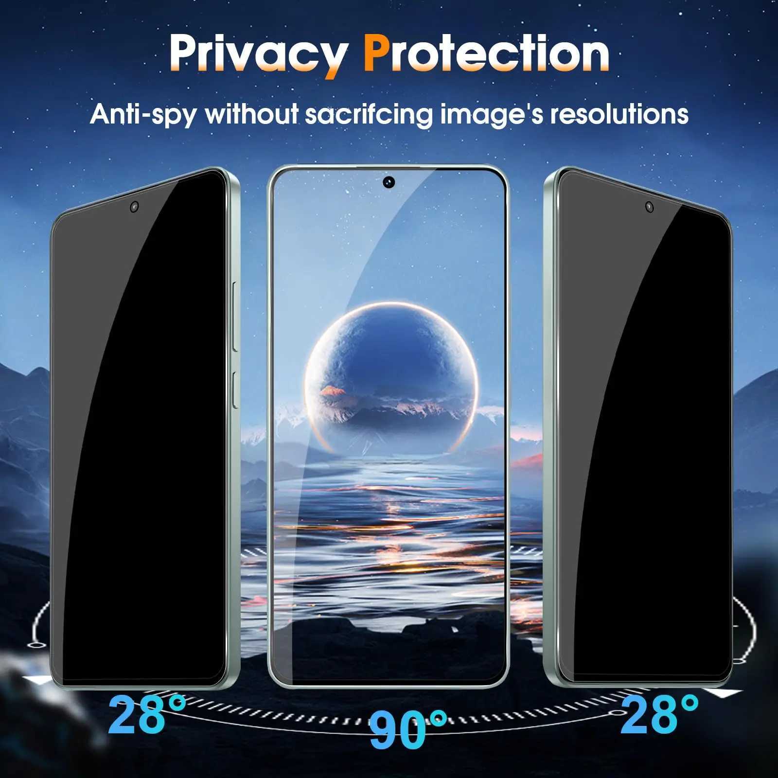 Anti Spy SCREEn Protector For Redmi Note 13 Pro 4G 5G Tempered Glass Privacy Peep Scratch 9H Case Friendly G251218