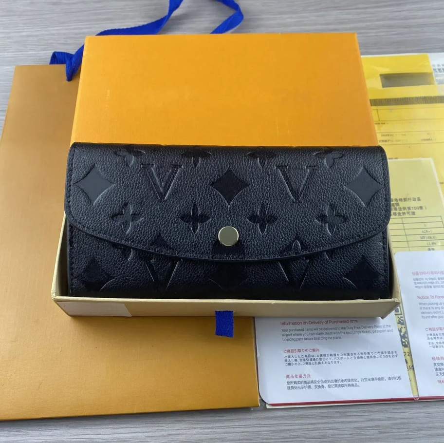 Designer Wallets Women Wallet Genuine Leather Men Wallet Zipper Luxurys Ladies Long Purse purses Checked Embossed Flower louisvuinton card holder wallet Small bag