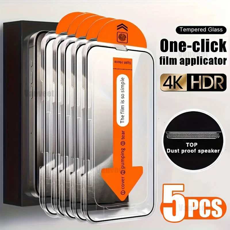 Tempered Glass Screen Protector For iPhone 16 15 14 13 12 11 17 Pro Max 16e Protective Film iPhone16 Pro Max XR X XS 7 8 16Plus G251218