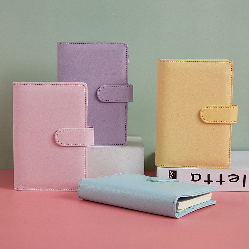 Macaron Simple Artistic Journal A5 Creative Diary Magnetic Notebook Ins Fresh Student Loose-leaf Notebook 241104