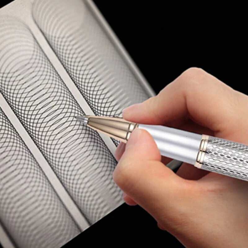 Montagut Luxurious Silver And Golden Trim Iridium Roller Ball Pen Business Stationery Writing Gift Pen With Gift Box Y251218