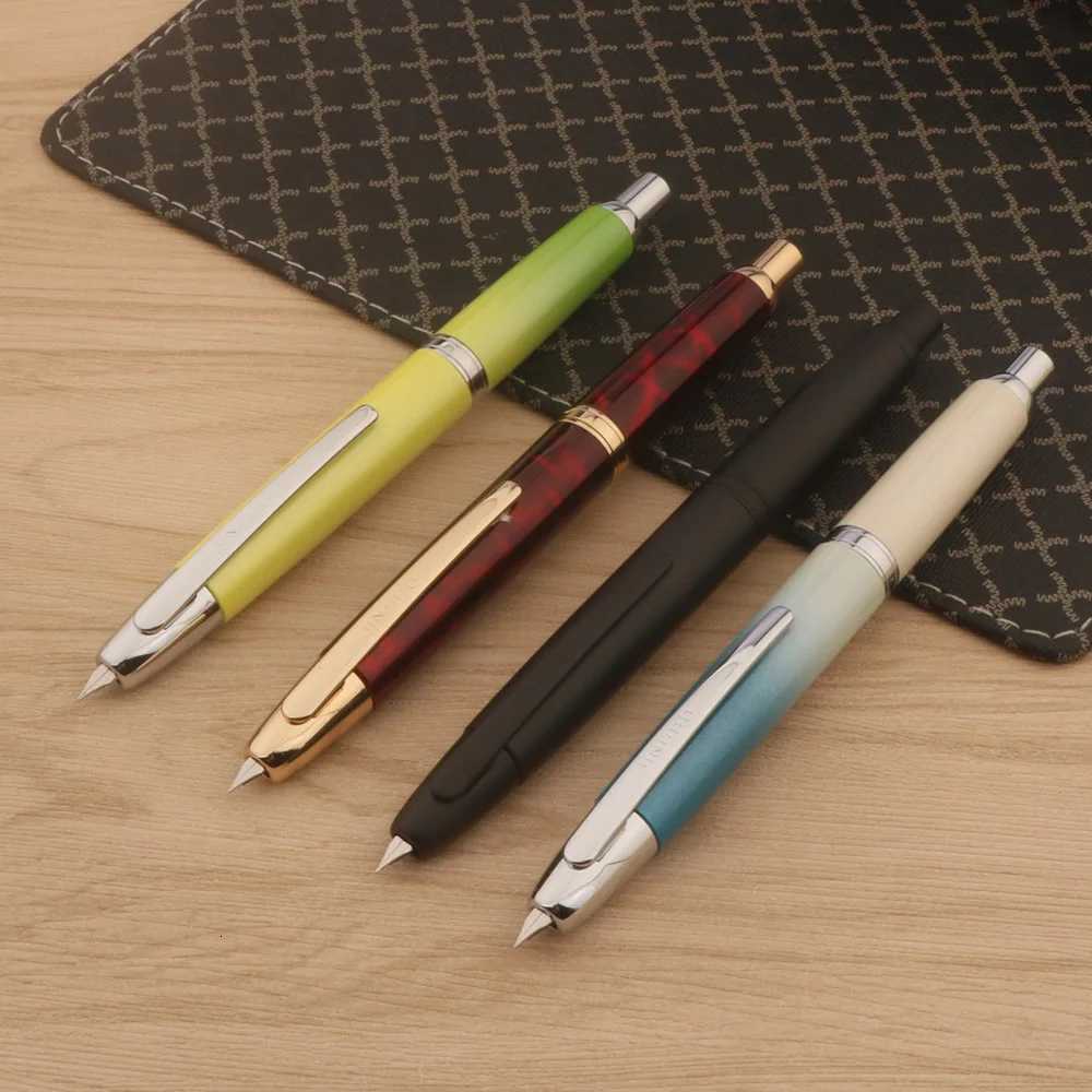 new JinHao 10 Fountain Pen Press matte black F/EF Nib Stationery Off School Supplies Gift Ink Pens Y251218