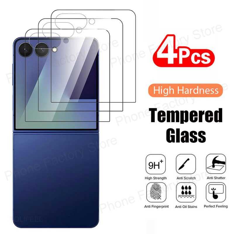 4PCS Tempered Glass For Galaxy Z Flip 7 FE 6 5 Clear Premium SCREEn Protector For Z ZFlip7 6 5 Flip7 Film Glass G251218