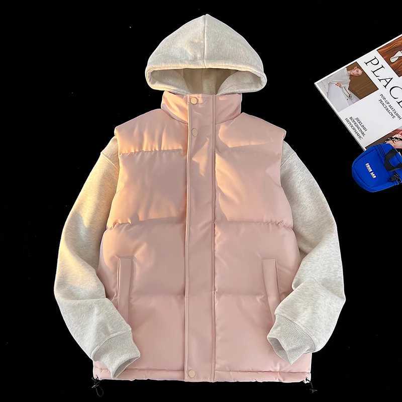 Autumn Winter Thickened Cotton Padded Vest Mens Lightweight Stand Collar Sleeveless Jacket Outdoor Wear Warmth Sporty WaistcoatG251218