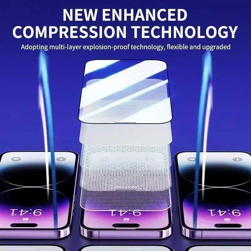 1-3Pc 8K High End Tempered Glass For iPhone 15 14 13 12 11 Pro Max XS MAX 15 16 Screen Protector With Alignment Mounting Cover G251218