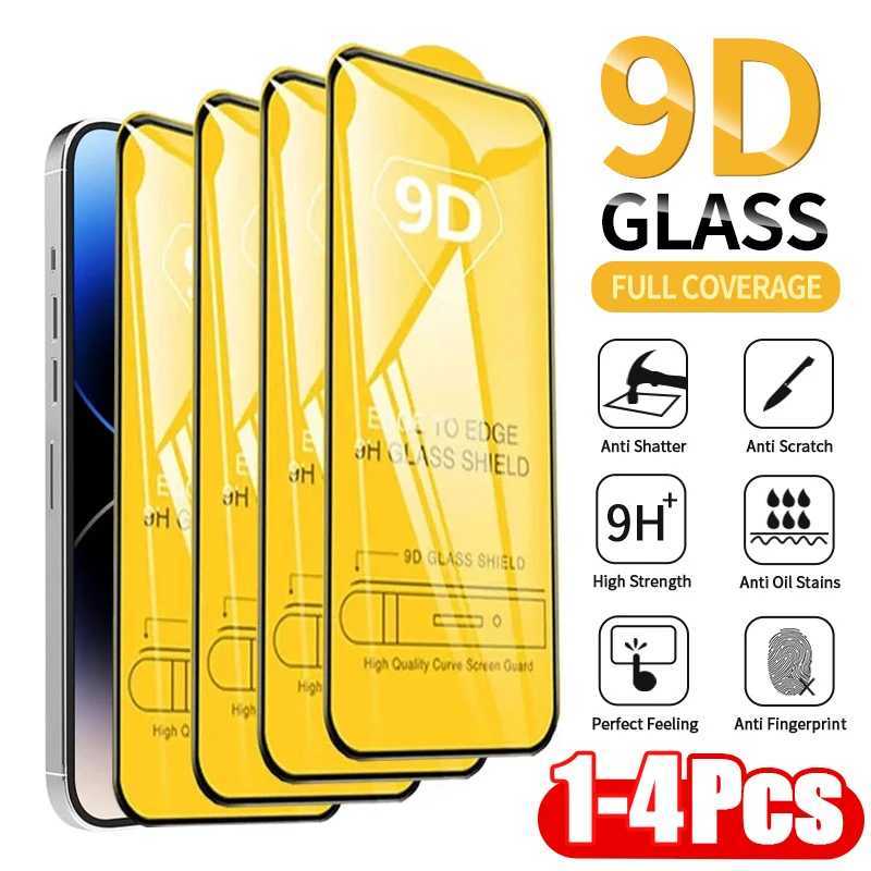 1-4PCS 9D Protective Glass For iPhone 16 15 11 12 13 14 Pro Max 15Plus Screen Protector For iPhone XR X XS MAX Tempered Glass G251218