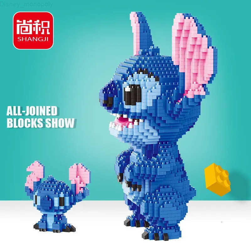 Disney Stitch Diamond Building Block Lilo Stitch Cartoon 3D Model Assembly DIY Puzzle Mini Bricks Figure for Christmas Gift H251218