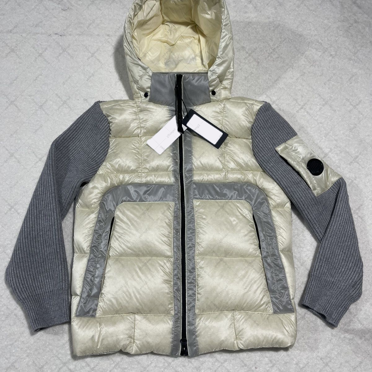 Mens parka classic glasses fashion company thick white duck down jacket