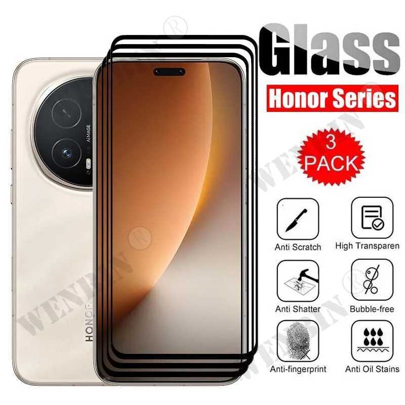3Pcs Tempered Glass For Honor Magic 8 Pro 7 6 Pro X9 X8 X7 400 300 200 Curved Full Cover Screen Protector G251218