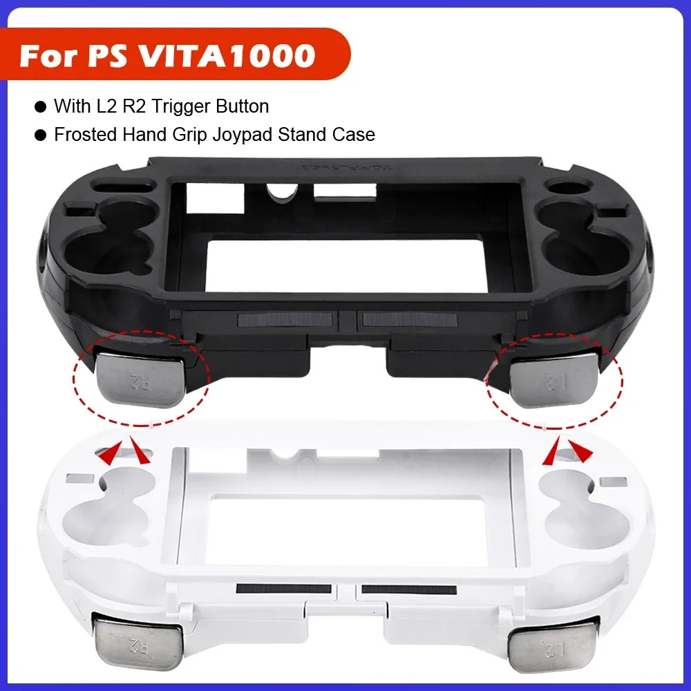 Black White Replacement Hand Grip Joypad Stand Case With L2 R2 Trigger Button For Psvita-1000 PS VITA 1000 Psv1000 Game Console - view 4