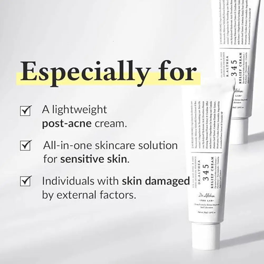 345 Relief Cream Korean DrAlthea oxidant Relief Cream Soothing Hydrating Clean For Oily Skin Care 251217