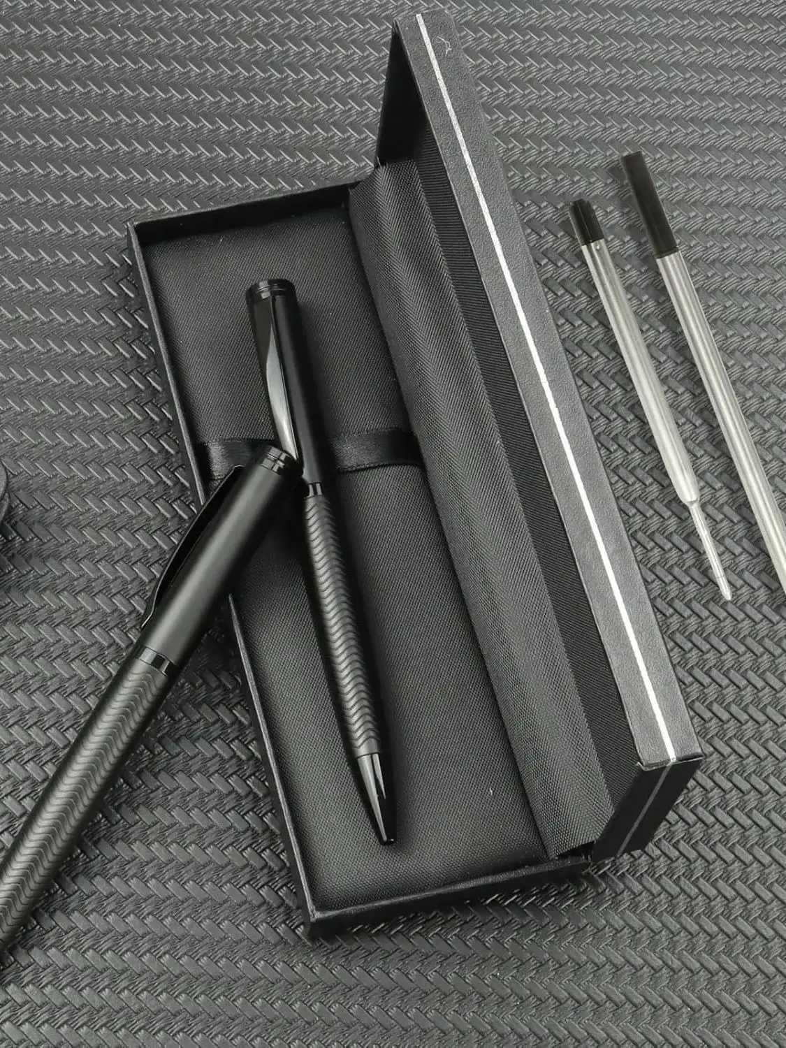 1 Set Ballpoint Pen and Rollerball with Two Replaceable Pen Refills and Gift BoxWriting for BusinessSchoolJournal Y251218
