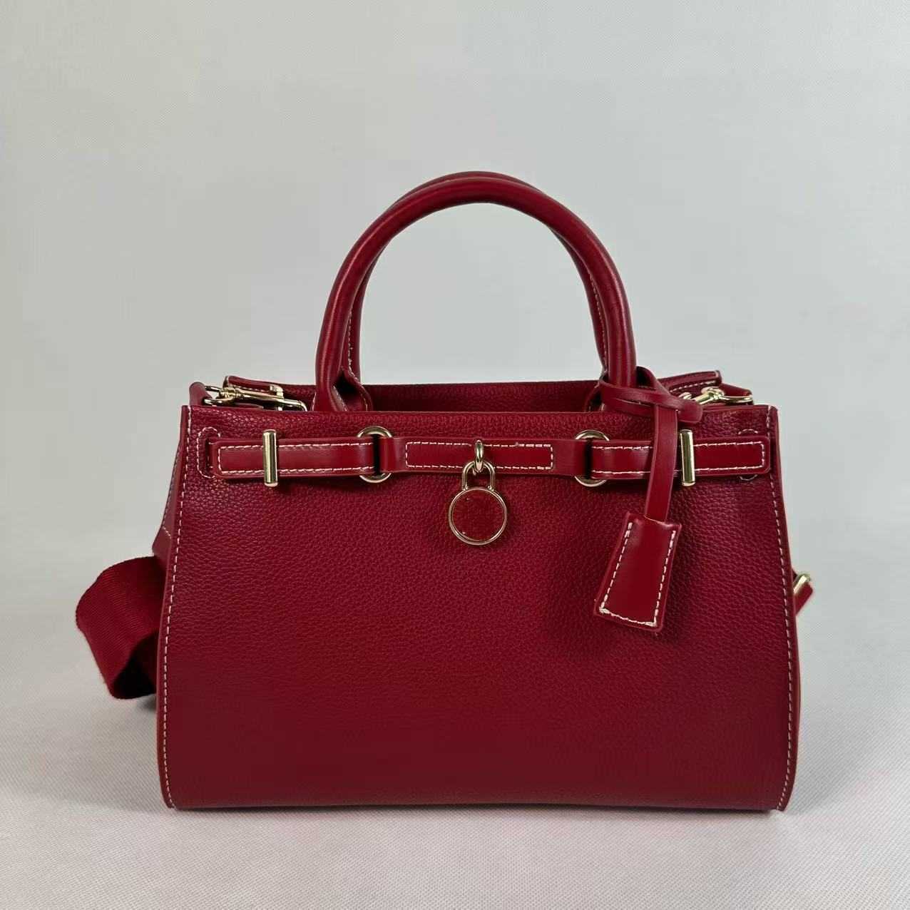 New Fashion Hand Bags Strap Decoration Handbag Designer Tote Bag Shoulder Bags For Women Elegant Leather Large Work Bag 251218