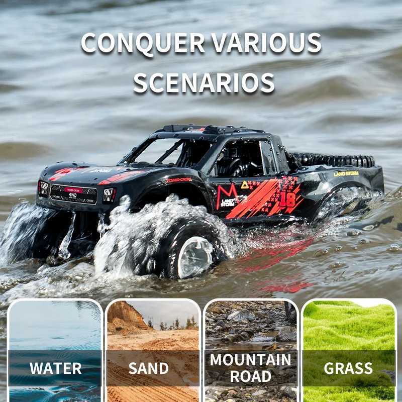 JJRC Q156 4WD 24G Amphibious Off-road Climbing RC Flip Stunt Car Racing All-terrain Waterproof Childrens RC Toys Gifts G251218