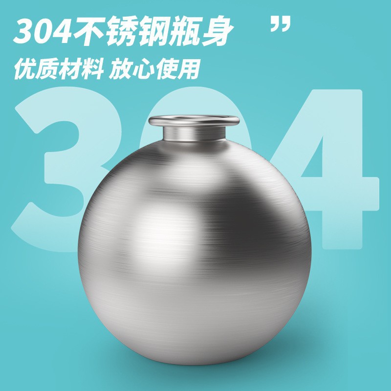 New 304 stainless steel dog outdoor water bottle portable kettle pet water dispenser for walking dogs outdoors