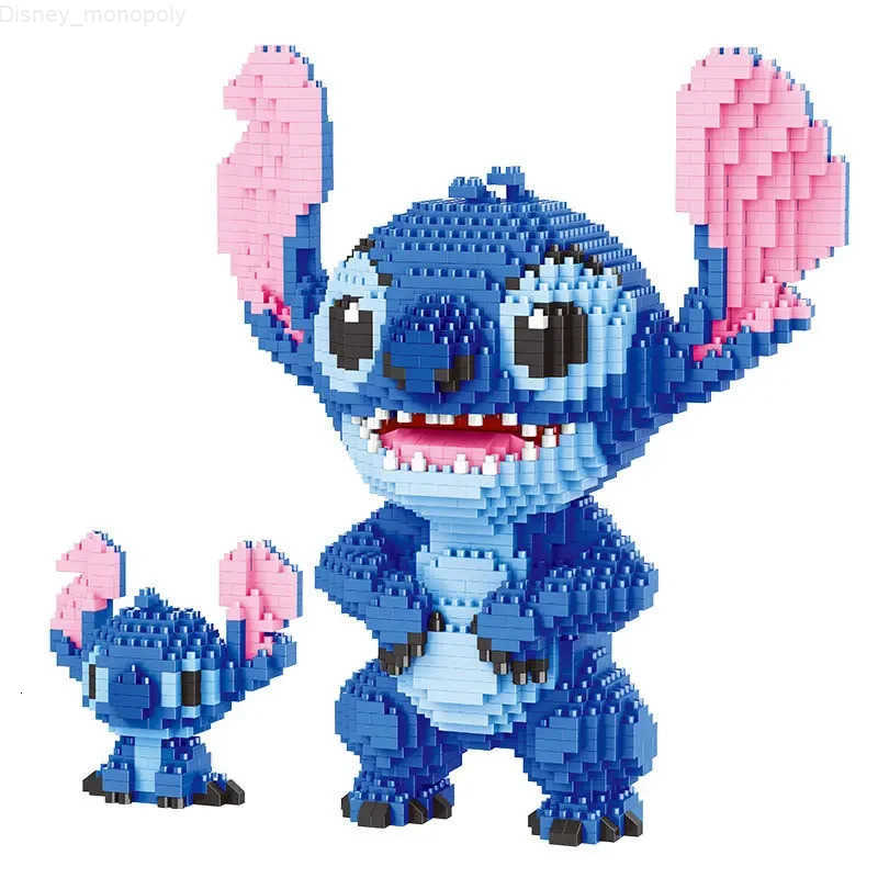Disney Stitch Diamond Building Block Lilo Stitch Cartoon 3D Model Assembly DIY Puzzle Mini Bricks Figure for Christmas Gift H251218