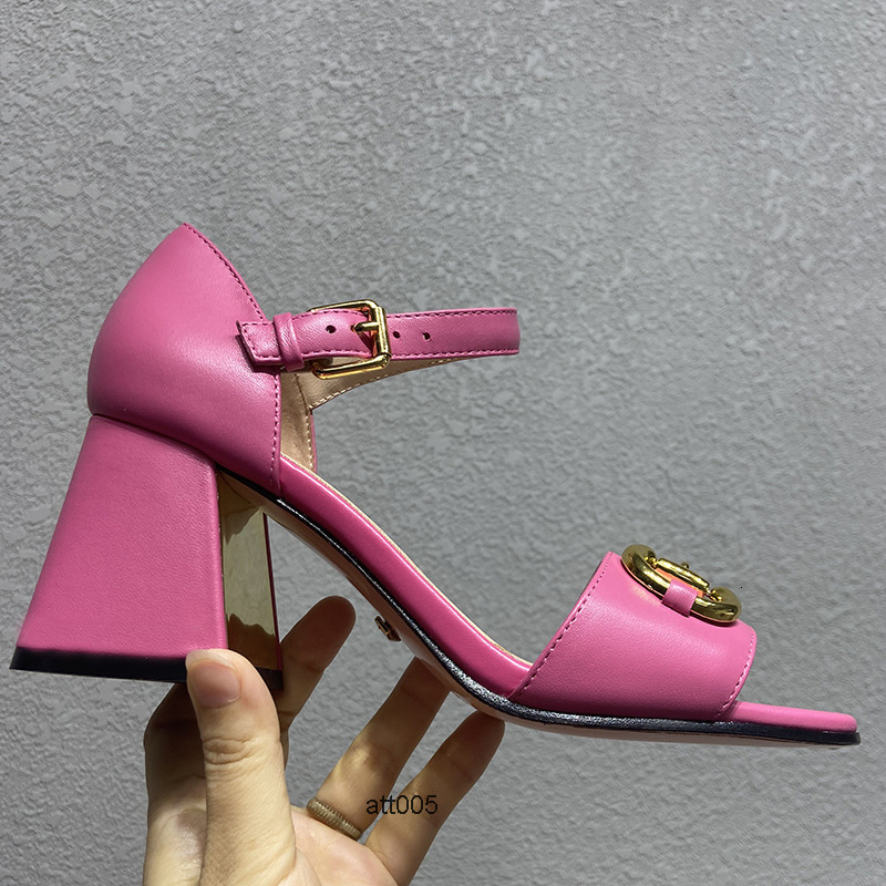 summer luxury high quality heels sandals women designer fashion sliders denim blue chunky heel shoes genuin gg gucciis guccis 89N7 CN44