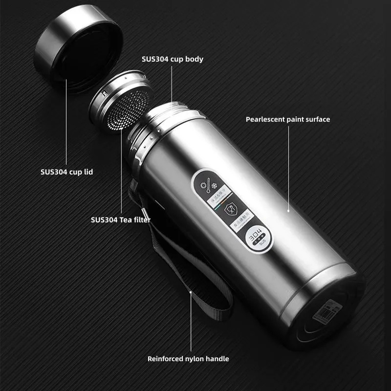 500ML-1Liter Stainless Steel Thermos with LED Temperature Display Sus304 Tea Water Bottle Vacuum Flask Portable Cups 251215 W260226
