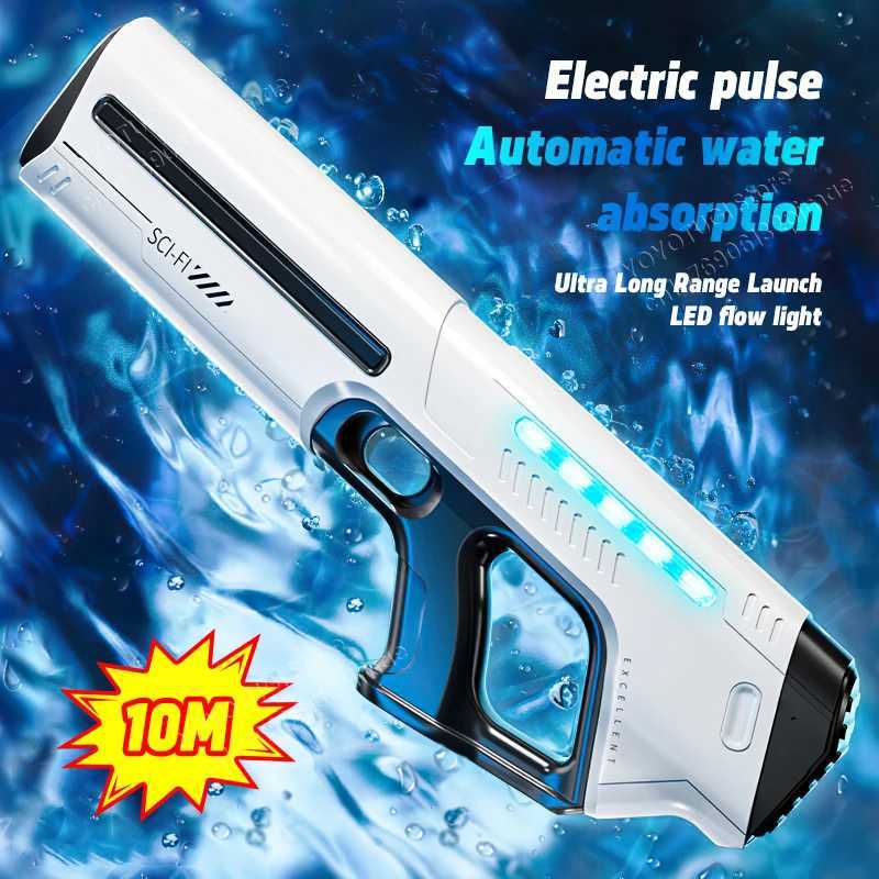 Childrens Fully Automatic Water Storage Gun Large Capacity Electric Water Absorbing Toy Gun Summer Outdoor Water Toy Giftt251218