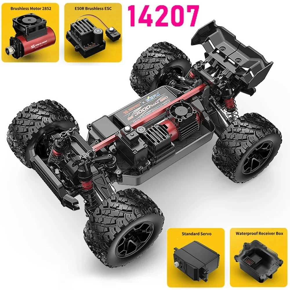 Hyper Go MJX 14207 1/14 4WD 24G RC Car 55KM/H Brushless Drift Vehicle Racing Car Remote Control Car Off-Road Truck Toys G251218