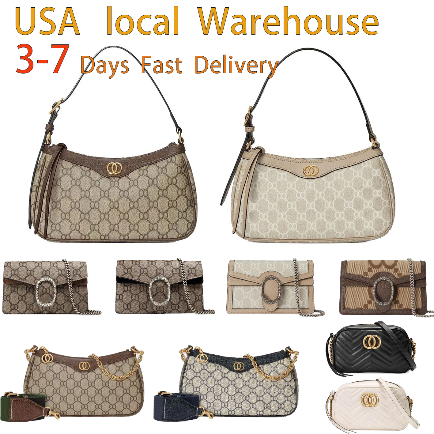 Fashion Designer Bags Luxury Bags Purse Small Square Bag Classic Shoulder Bag Chain Bag Crossbody Bag Tote Bag High-Quality Canvas Leather Combination Wallet