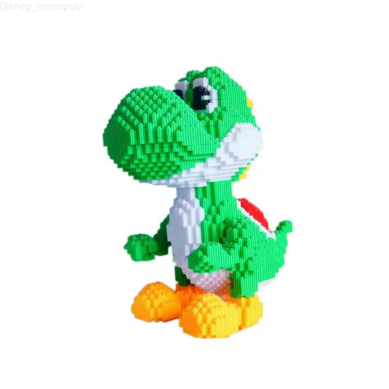 Disney New DIY Kids Toys Cartoon Mini Dinosaur Bearbrick Model Assembled Small Building Block Micro Bricks Christmas Birthday Gift H251218