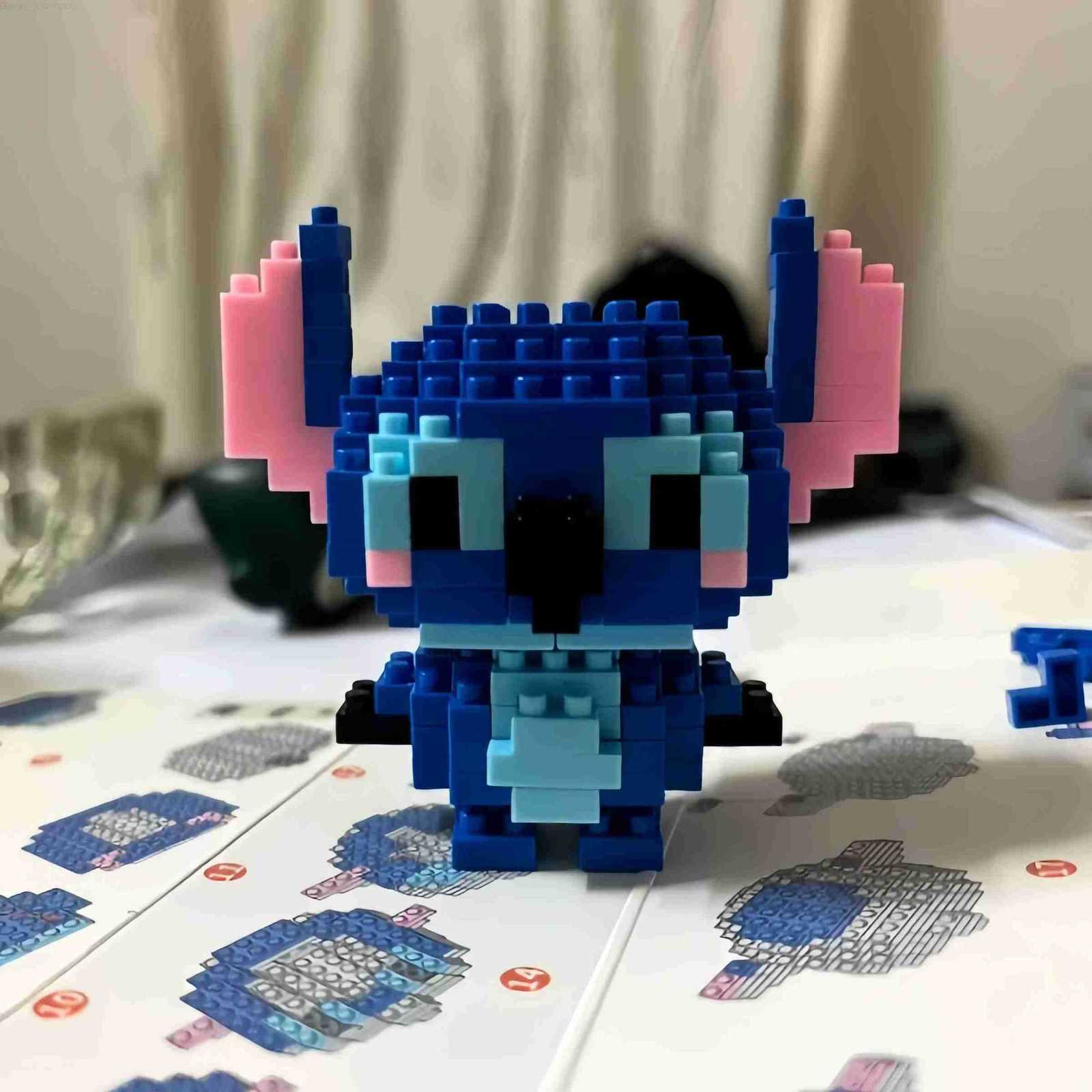 Disney Anime Princess Building Blocks Stitch Mickey Mouse mini Action toy Figures Blocks Toys Bricks Assemble Toys Kids Gifts H25121811