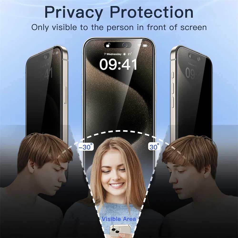 Privacy Screen Protector For iPhone 17 Pro Max Anti-Spy Glass For iPhone 16 15 14 13 12 11 Pro Max Privacy Film iPhone 17 Pro G251218