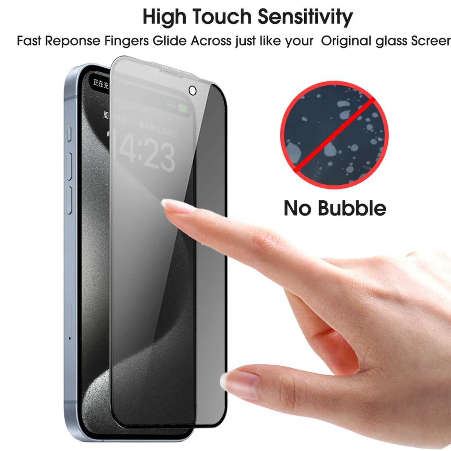 1-5Pcs Privacy Screen Protector for iPhone 17 17Air 17Pro 17 ProMax 9H Tempered Glass Anti-spy Films with Easy Install Kit G251218
