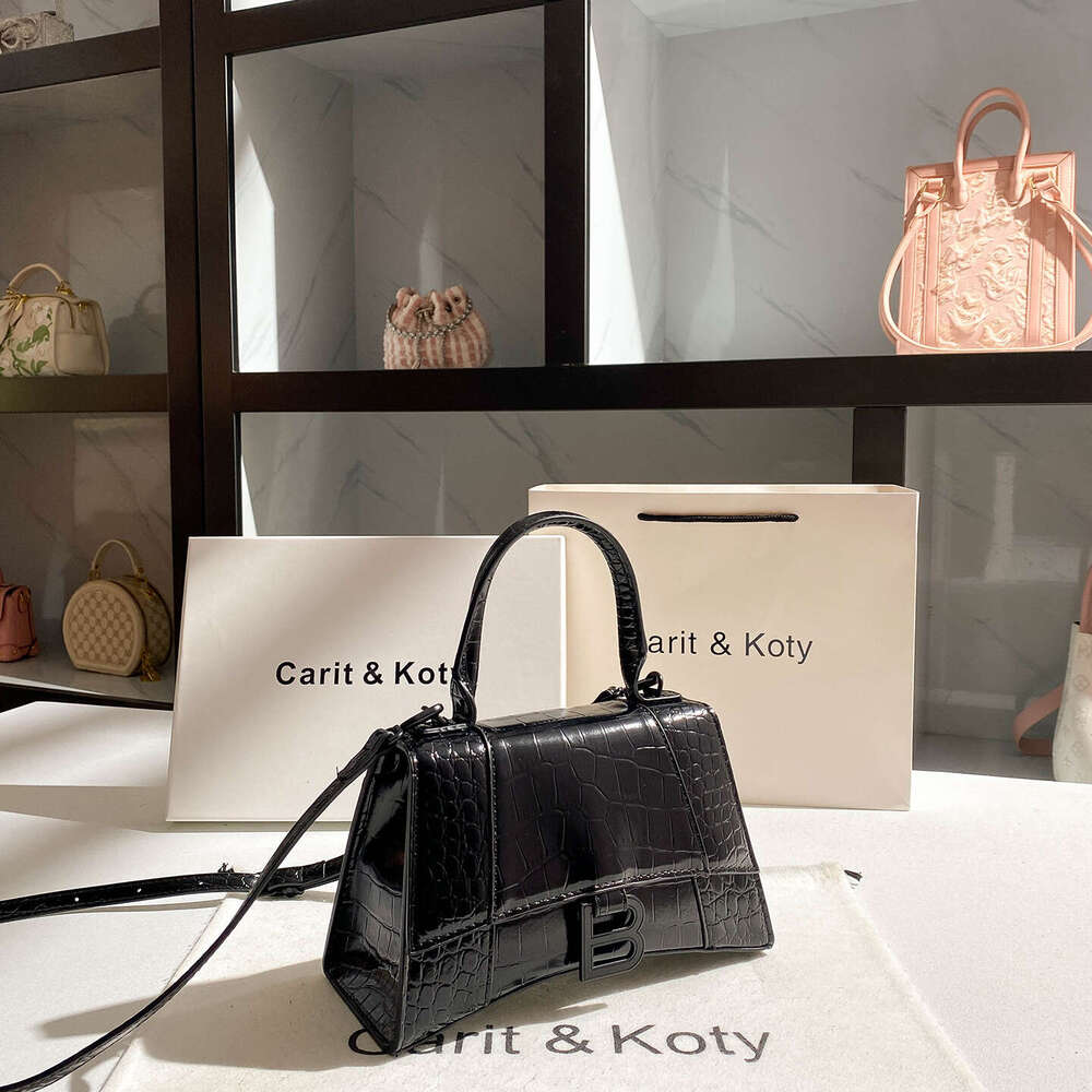 Dropshipping High-End 2025 Crocodile Pattern Hourglass Bag Autumn Winter Versatile Shoulder Crossbody Handbag Wholesale dh912061137JY