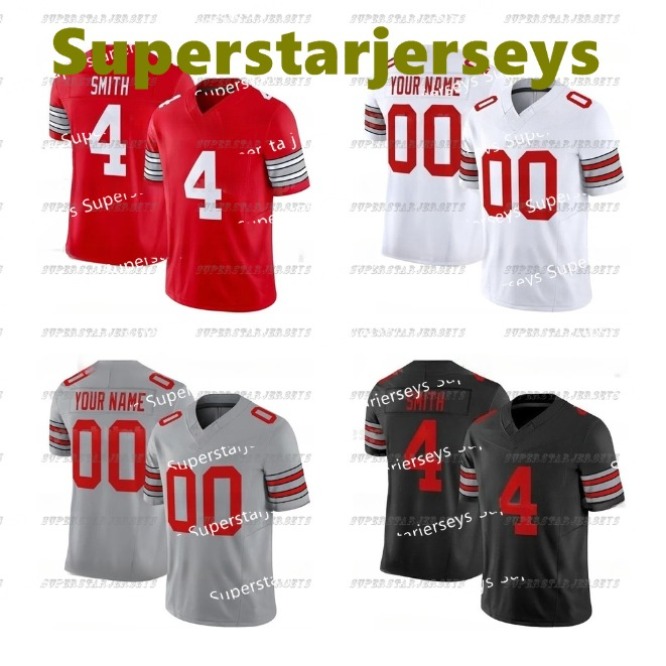4 Jeremiah Smith Ohio States 2025 College Buckeyes Jersey Jack Sawyer Will Howard Caleb Downs Treveyon Henderson Simon Denzel Burke Miyan