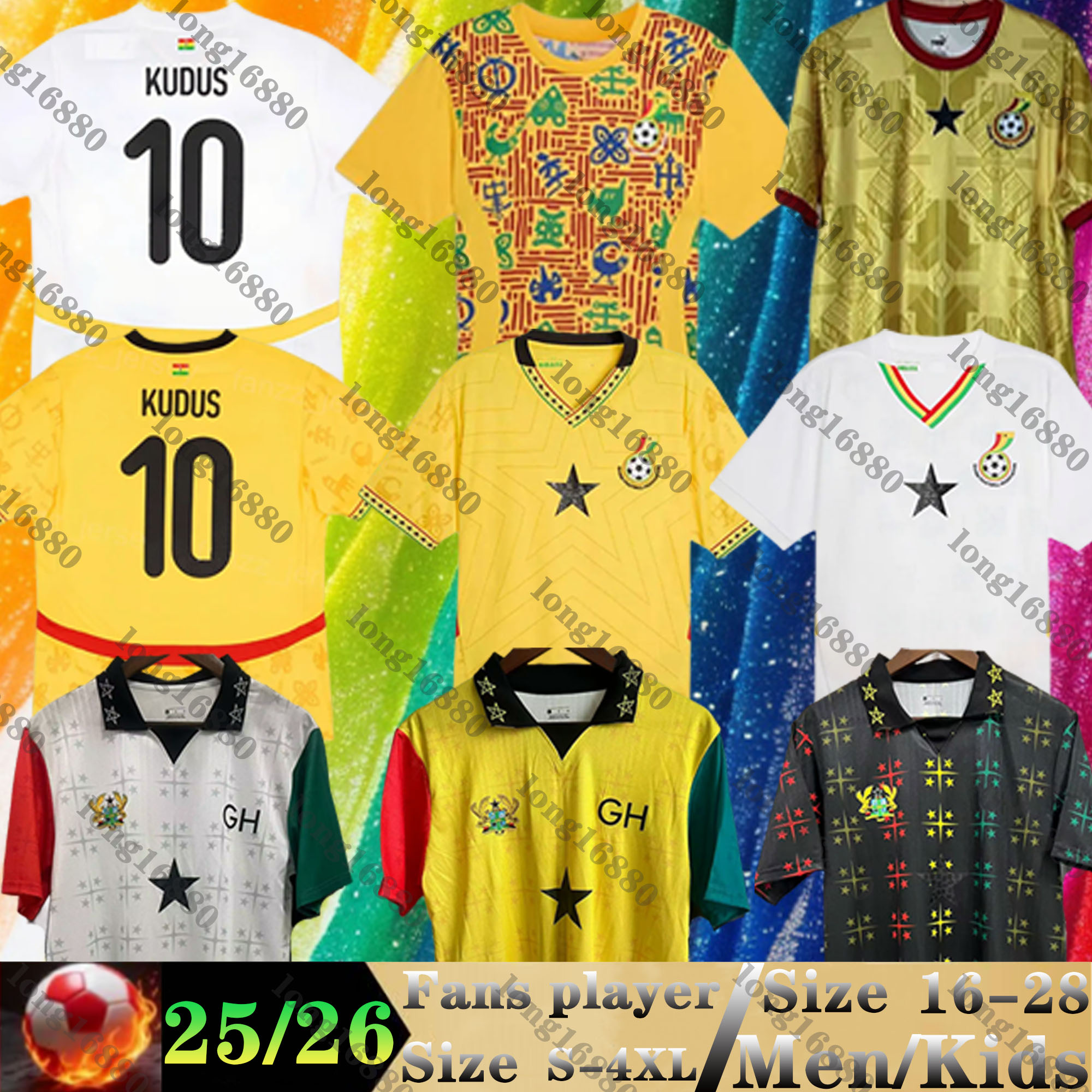 2025 2026 Ghana national team Soccer Jerseys THOMAS SCHLUPP OWUSU Home Away adult uniforms J.AYEW A.FATAWU WILLIAMS KYEREH 25 26 27 Football Shirt fans Player Version