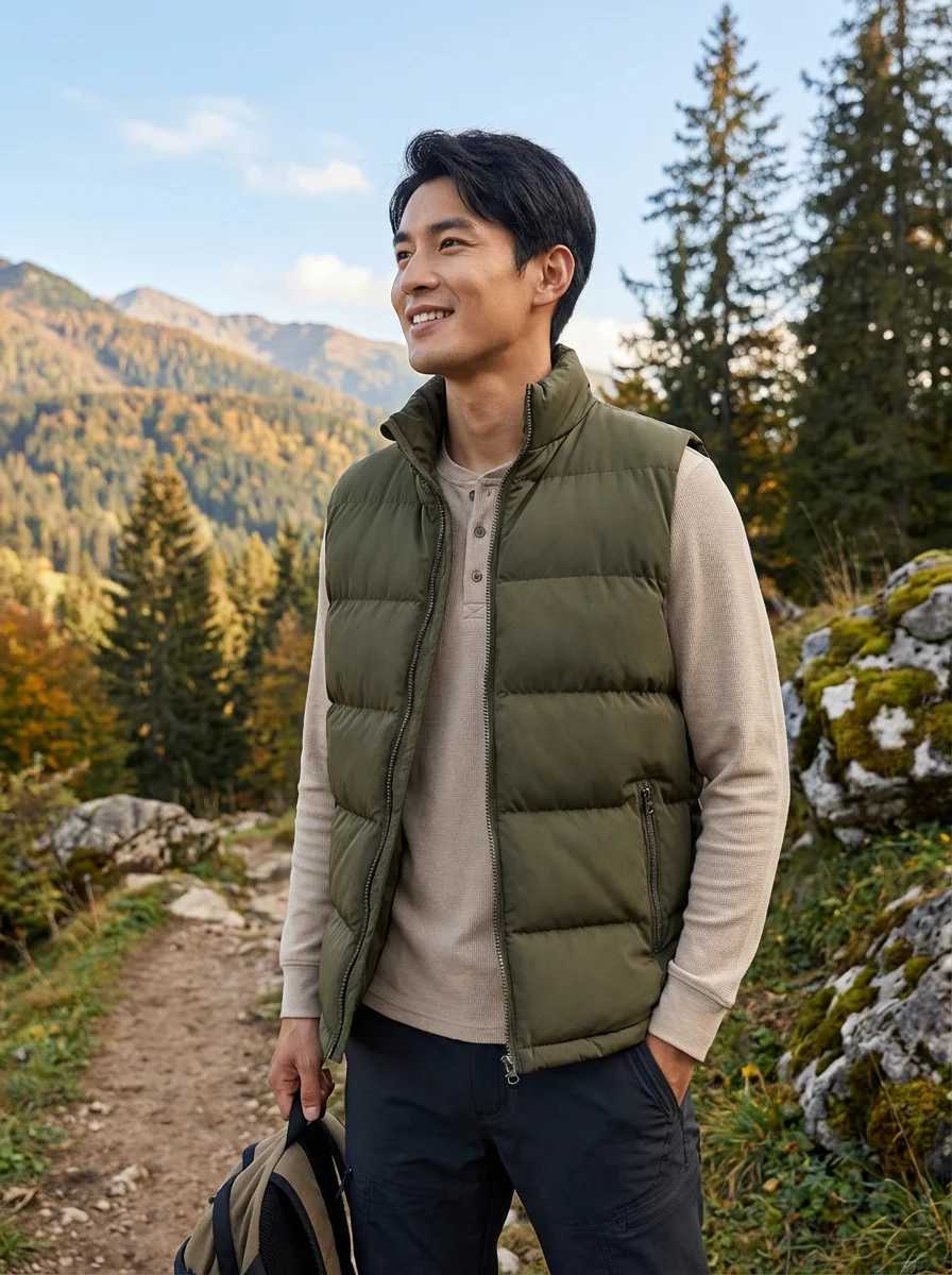 6XL Plus Size Quilted Mens Winter Lightweight Padded VestG251218