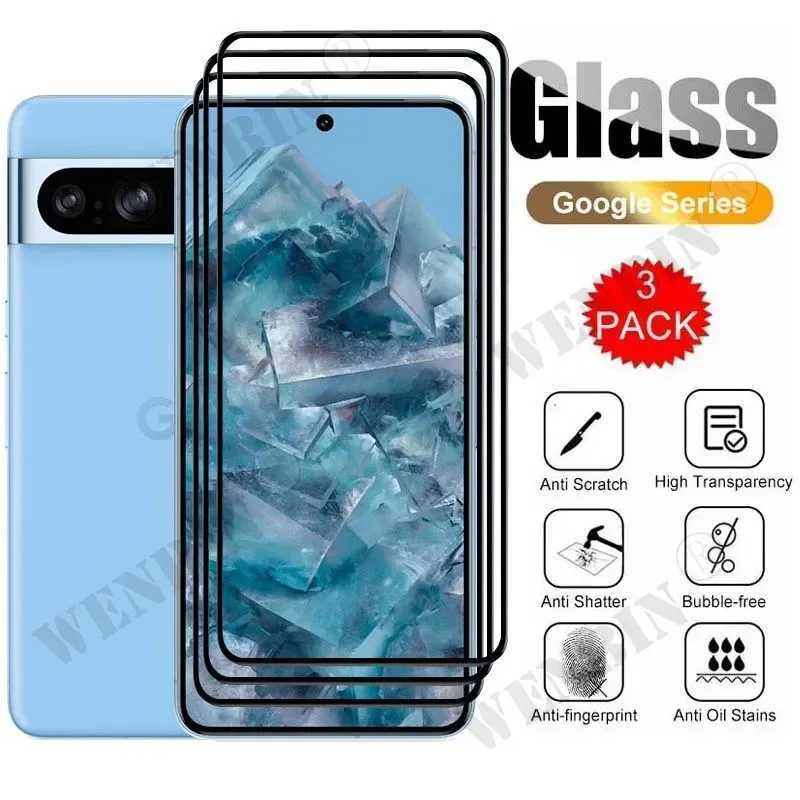 3 Pcs Tempered Glass For Google Pixel 10 9 8 7 6 Pro XL 7A 5A 3 XL Curved Full Cover Screen Protector G251218