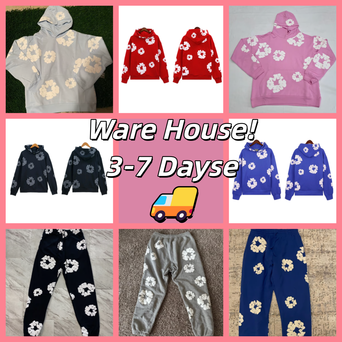 New denim Men's tearsHoodies Retro Print Women's Hoodie O-Neck Long Sleeve Casual Daily Wear 2025 Women Fall Winter Sudadera Vintage De Mujer